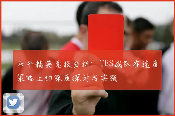 和平精英竞技分析:TES战队在速度策略上的深度探讨与实践